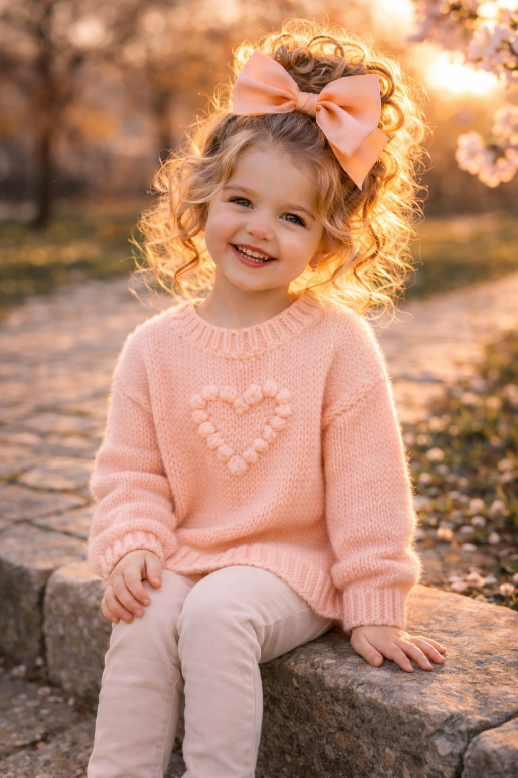 Charming handmade heart sweater knitting pattern for kids. Elegant PDF design that blends comfort with timeless style.